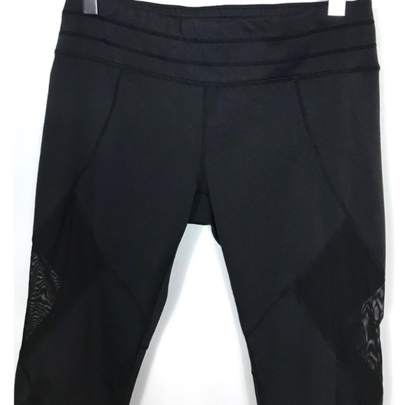 ATHLETA Black Mesh Solar Leggings Sz M - Picture 4 of 10